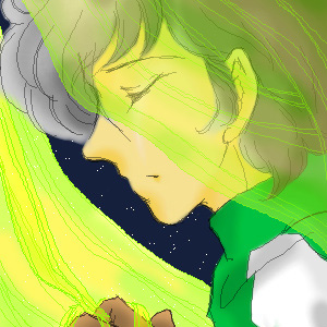 流れる金の糸。