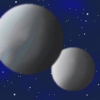 冥王星と、衛星カロン